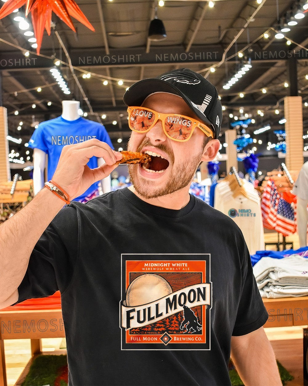 Midnight white full moon brewing company halloween - Adult & Kids T-Shirts, Sweatshirts & Hoodies apparel design preview 1