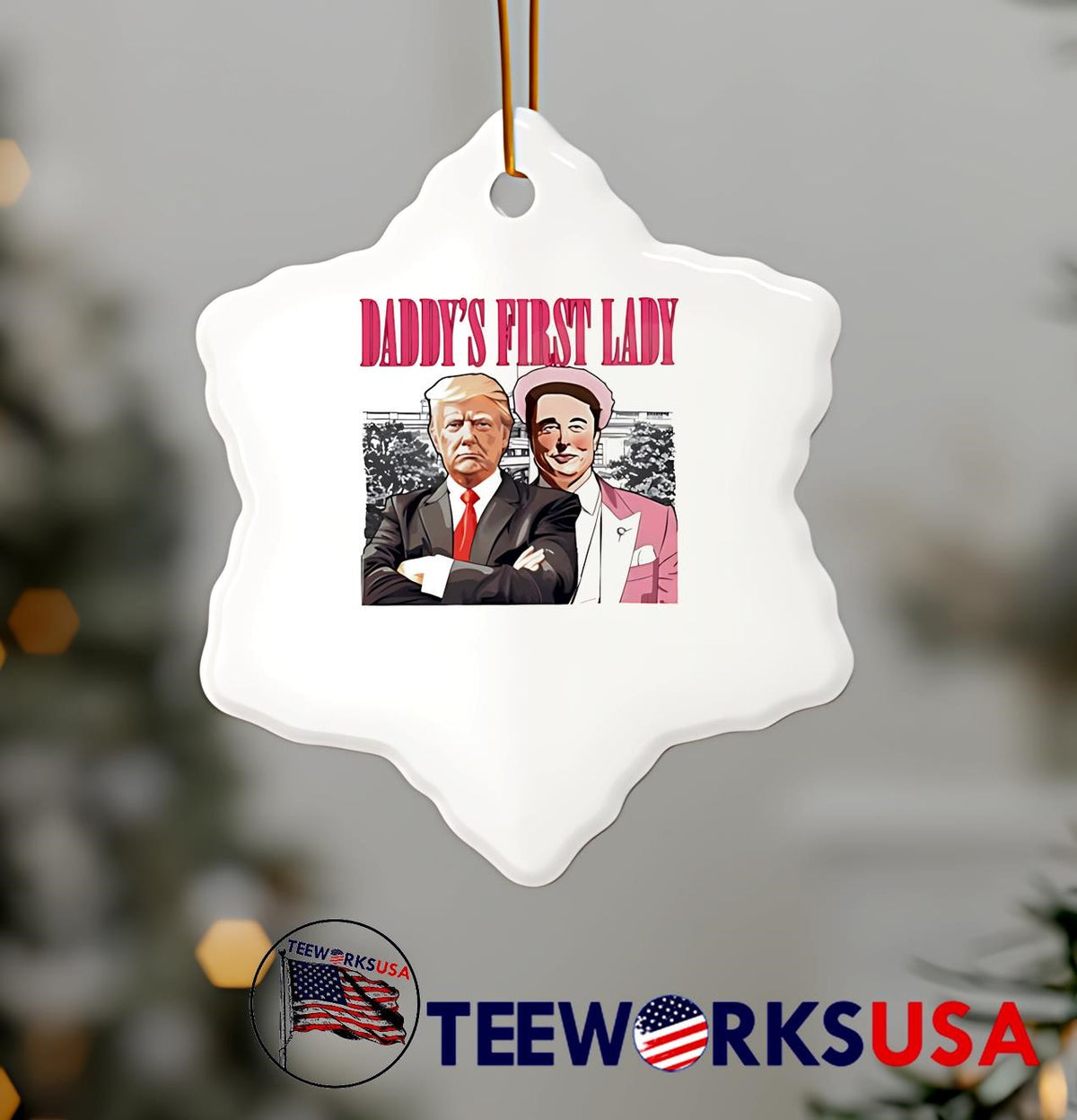 Trump And Elon Musk Daddy's First Lady - Adult & Kids T-Shirts, Sweatshirts & Hoodies apparel design preview 7