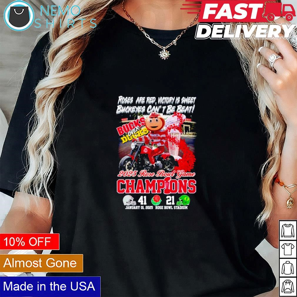 Ohio State Buckeyes roses are red victory is sweet - Adult & Kids T-Shirts, Sweatshirts & Hoodies apparel design preview 1