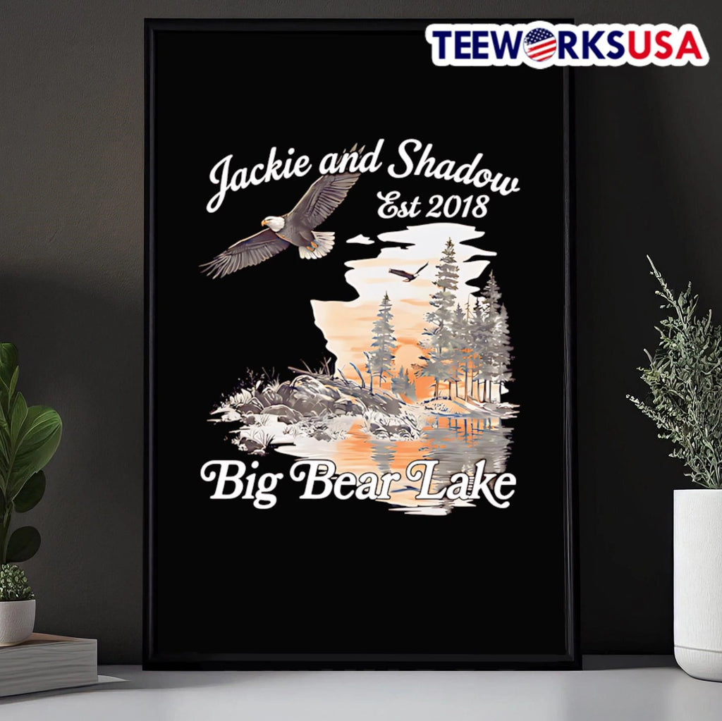 Jackie And Shadow Est 2018 Big Bear Lake Bald Eagles - Adult & Kids T-Shirts, Sweatshirts & Hoodies apparel design preview 5