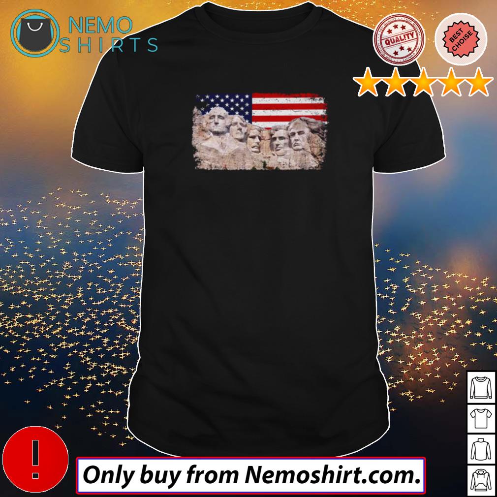 45th Added to Rushmore Mount America Flag - Adult & Kids T-Shirts, Sweatshirts & Hoodies apparel design preview 1