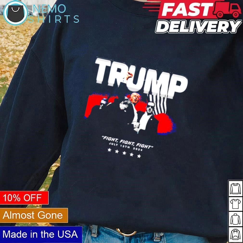 Trump fight July 13th 2024 - Adult & Kids T-Shirts, Sweatshirts & Hoodies apparel design preview 1