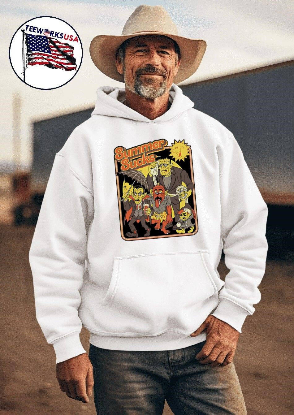Summer sucks horror characters - Adult & Kids T-Shirts, Sweatshirts & Hoodies apparel design preview 2