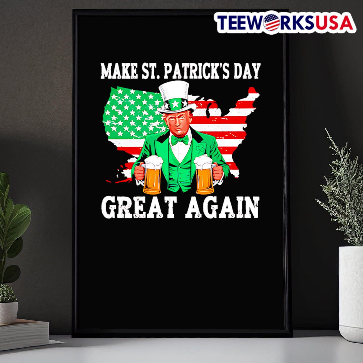 Trump Make St Patrick's Day great again - Adult & Kids T-Shirts, Sweatshirts & Hoodies apparel design preview 5