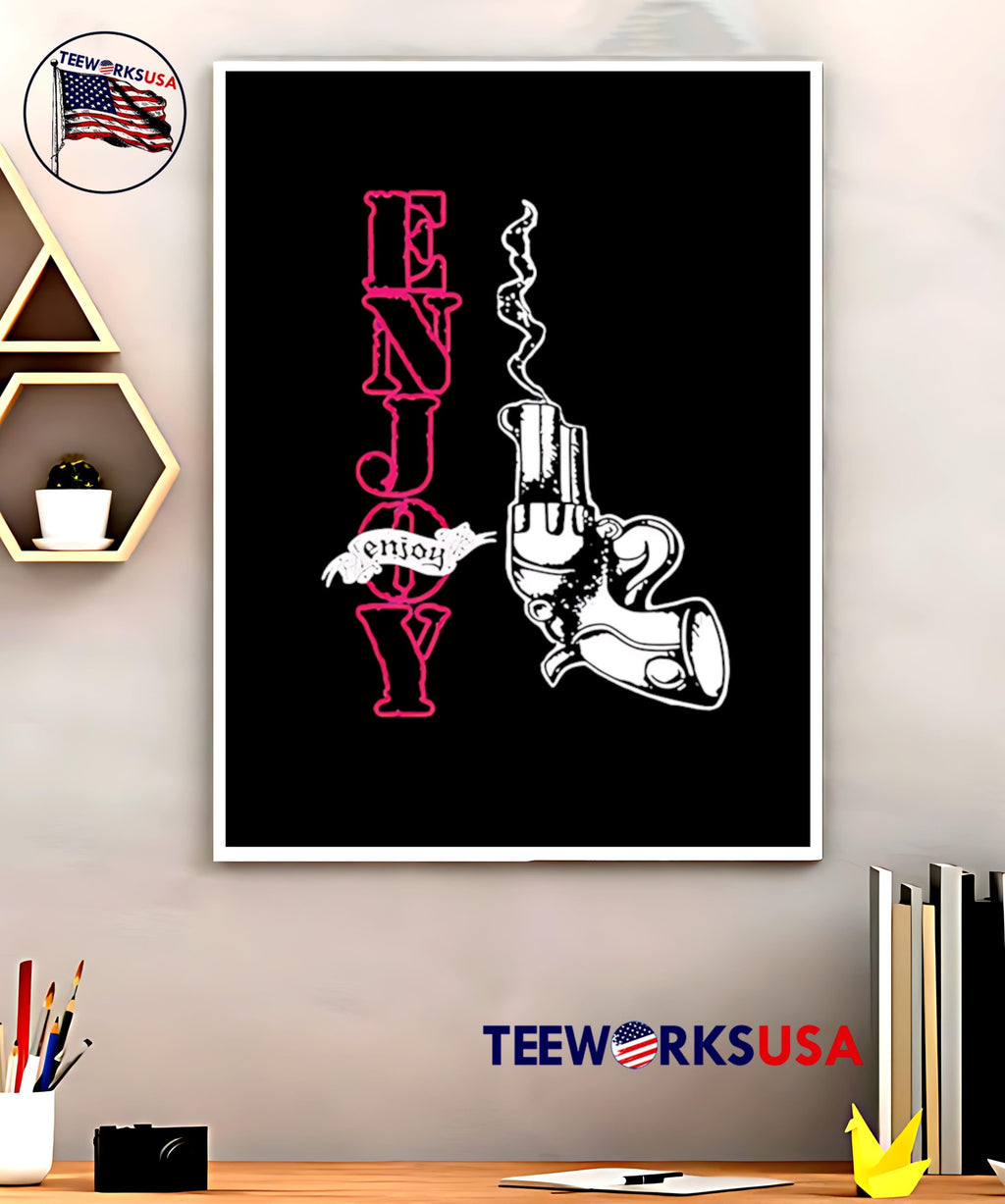Enjoy smoking gun - Adult & Kids T-Shirts, Sweatshirts & Hoodies apparel design preview 5