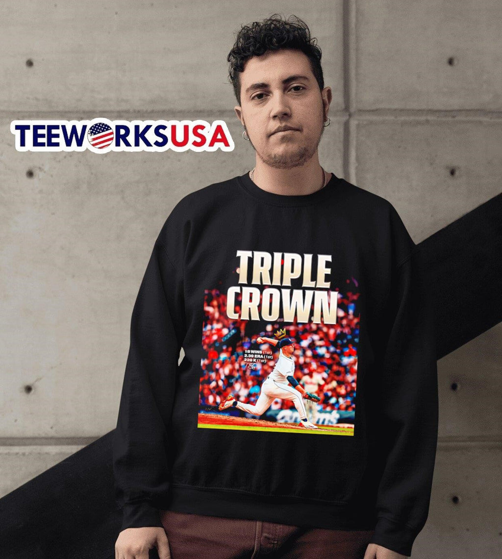 Triple crown Detroit Tigers baseball poster - Adult & Kids T-Shirts, Sweatshirts & Hoodies apparel design preview 3