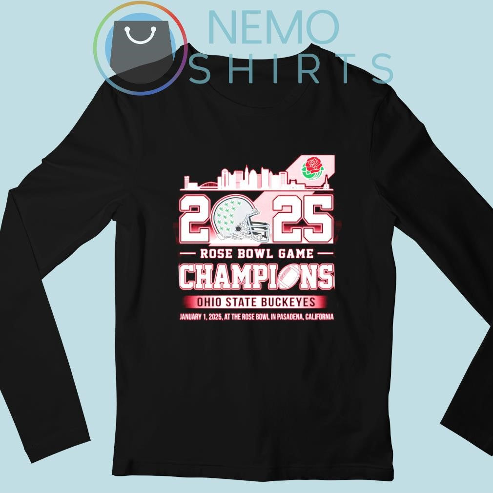 Ohio State Buckeyes 2025 Rose Bowl game champions - Adult & Kids T-Shirts, Sweatshirts & Hoodies apparel design preview 3
