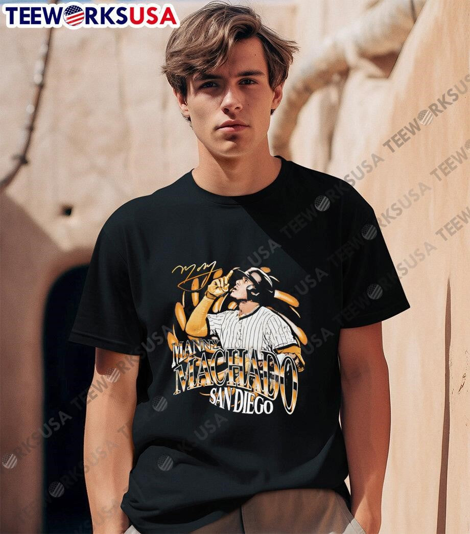 Manny Machado San Diego Grunge - Adult & Kids T-Shirts, Sweatshirts & Hoodies apparel design preview 1