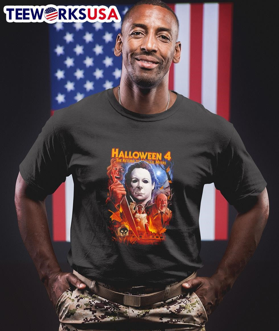 Halloween 4 the return of Michael Myers ten years - Adult & Kids T-Shirts, Sweatshirts & Hoodies apparel design preview 1