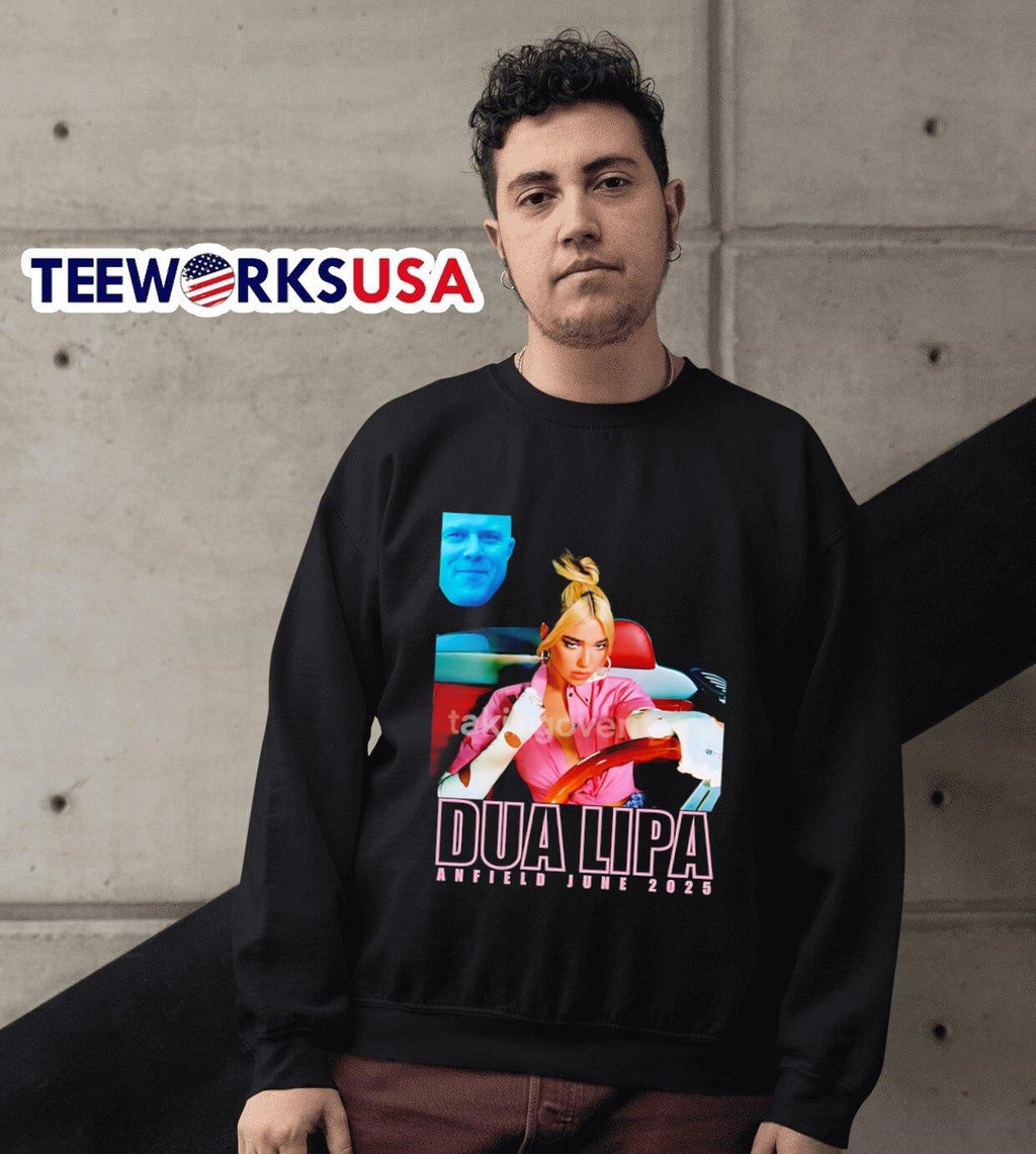 Dua Lipa Anfield June 2025 - Adult & Kids T-Shirts, Sweatshirts & Hoodies apparel design preview 3