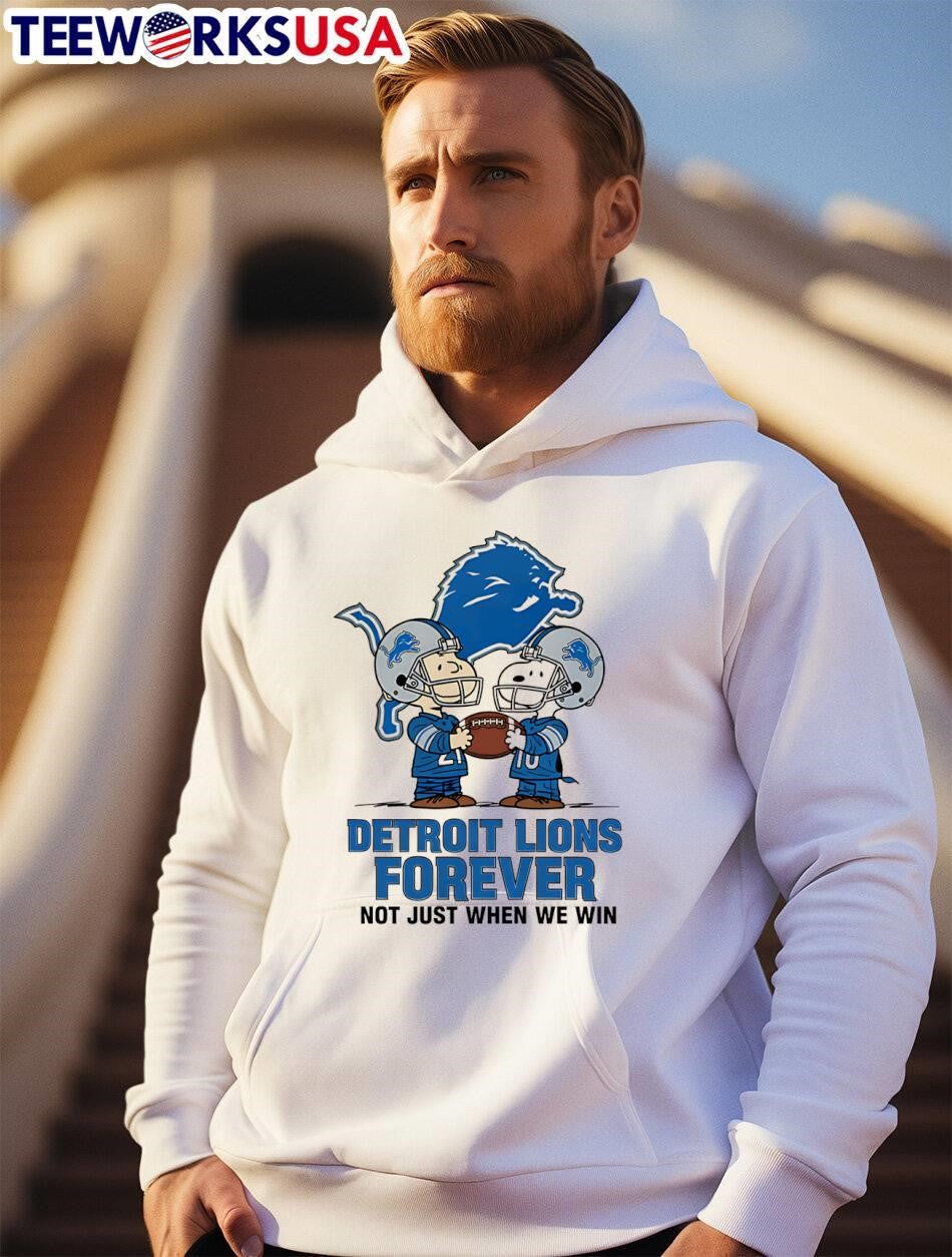 Charlie Brown Snoopy Detroit Lions Forever Not Just - Adult & Kids T-Shirts, Sweatshirts & Hoodies apparel design preview 2