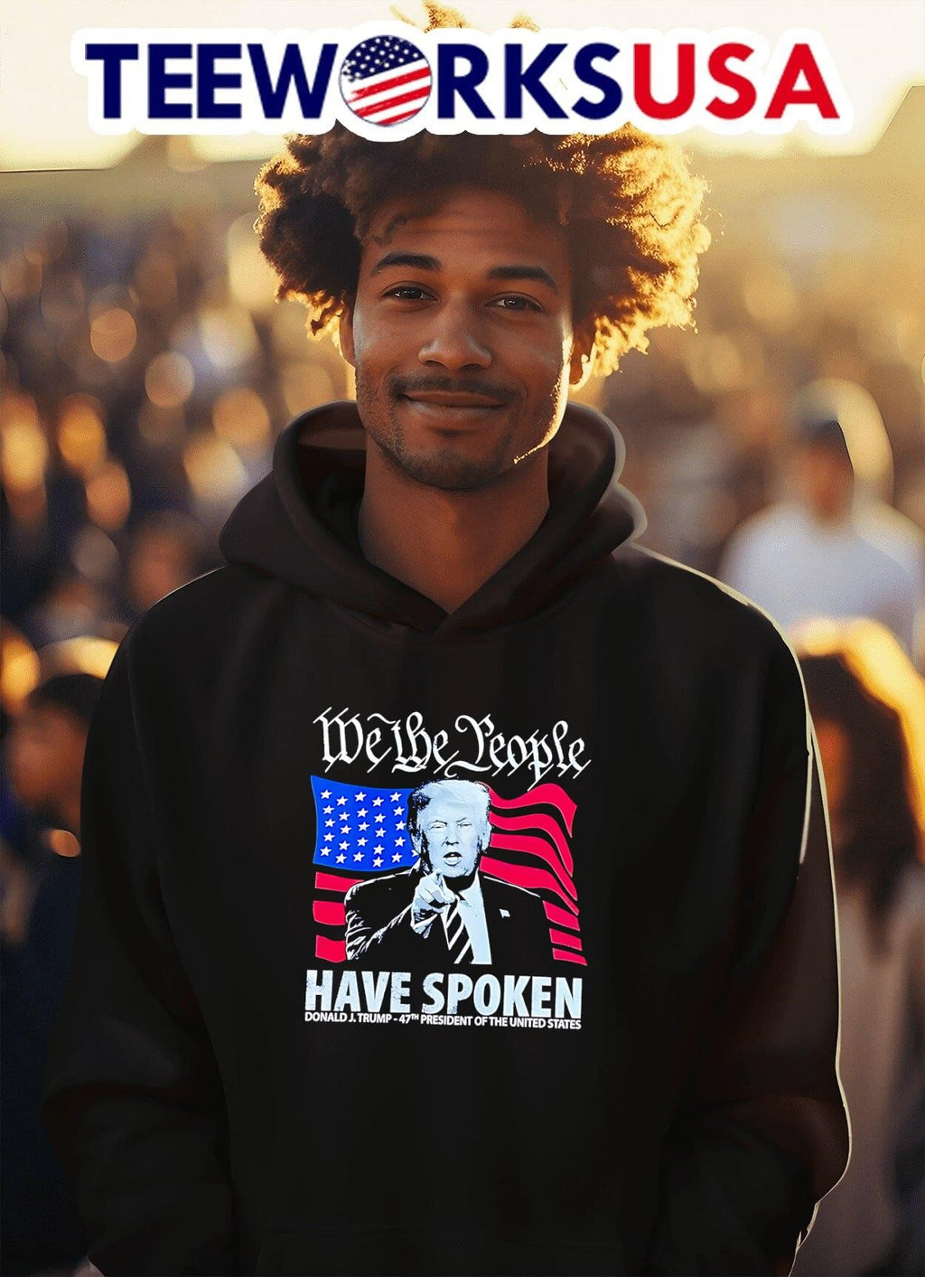 We The People Have Spoken Donald J. Trump 47th - Adult & Kids T-Shirts, Sweatshirts & Hoodies apparel design preview 2
