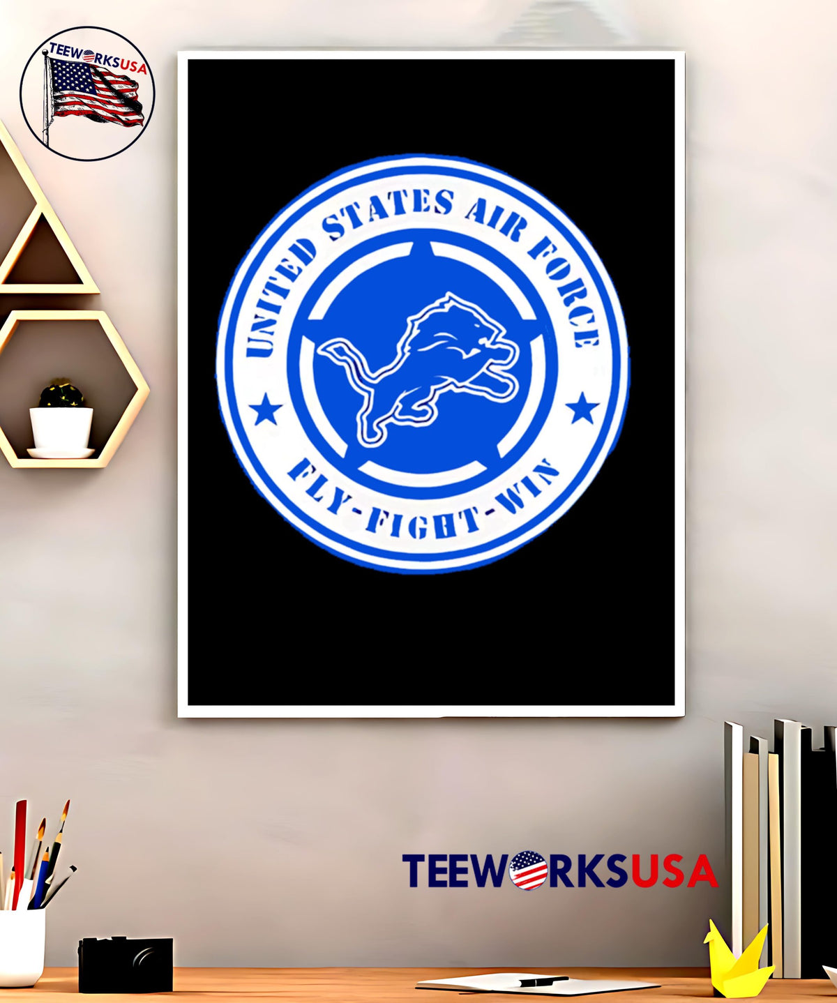 Lions united states air force military appreciation - Adult & Kids T-Shirts, Sweatshirts & Hoodies apparel design preview 5