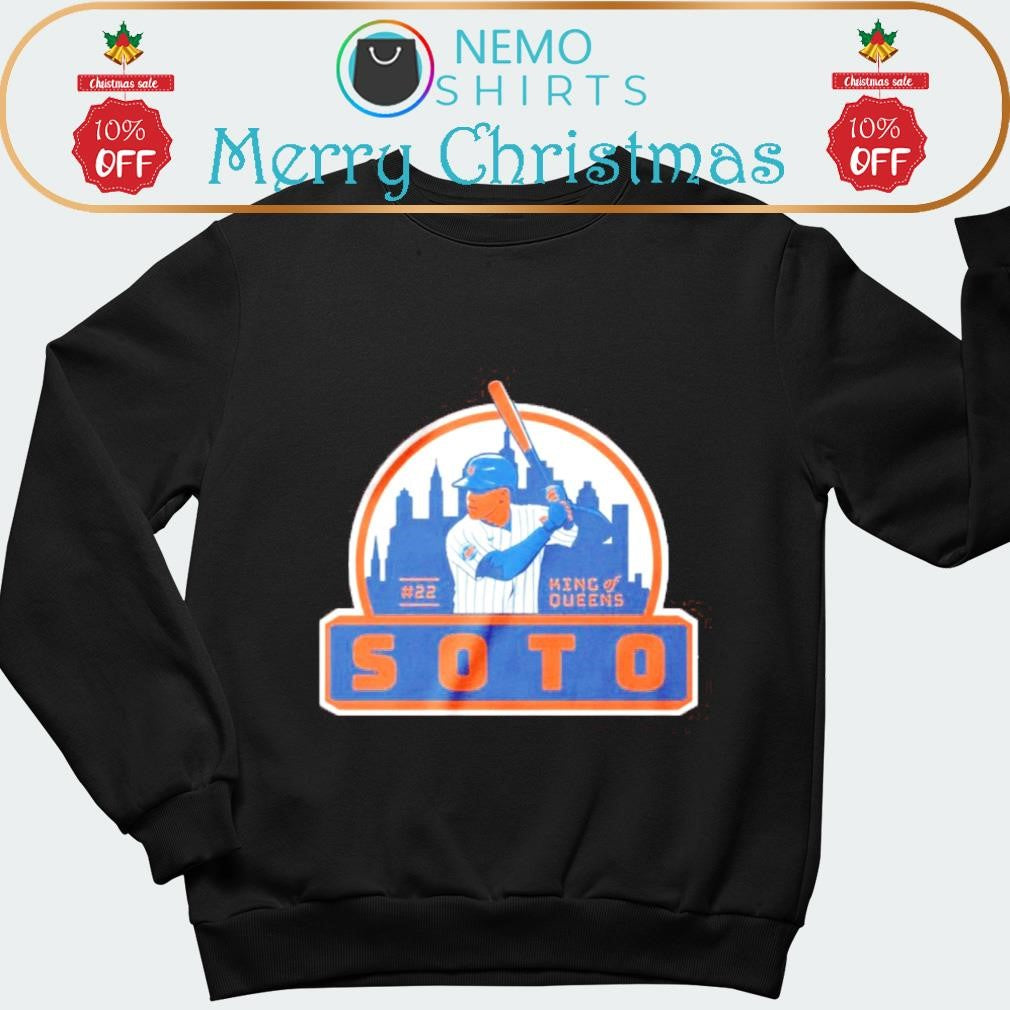 New York Mets Juan Soto 22 King of Queens - Adult & Kids T-Shirts, Sweatshirts & Hoodies apparel design preview 1