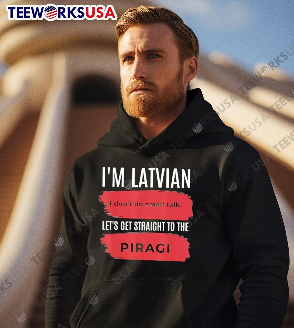 Latvian pride Latvia souvenir piragI favorite food - Adult & Kids T-Shirts, Sweatshirts & Hoodies apparel design preview 2