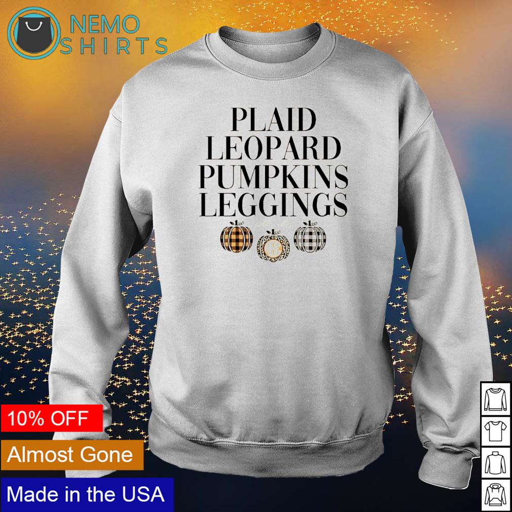 Plaid leopard pumpkins leggings - Adult & Kids T-Shirts, Sweatshirts & Hoodies apparel design preview 4