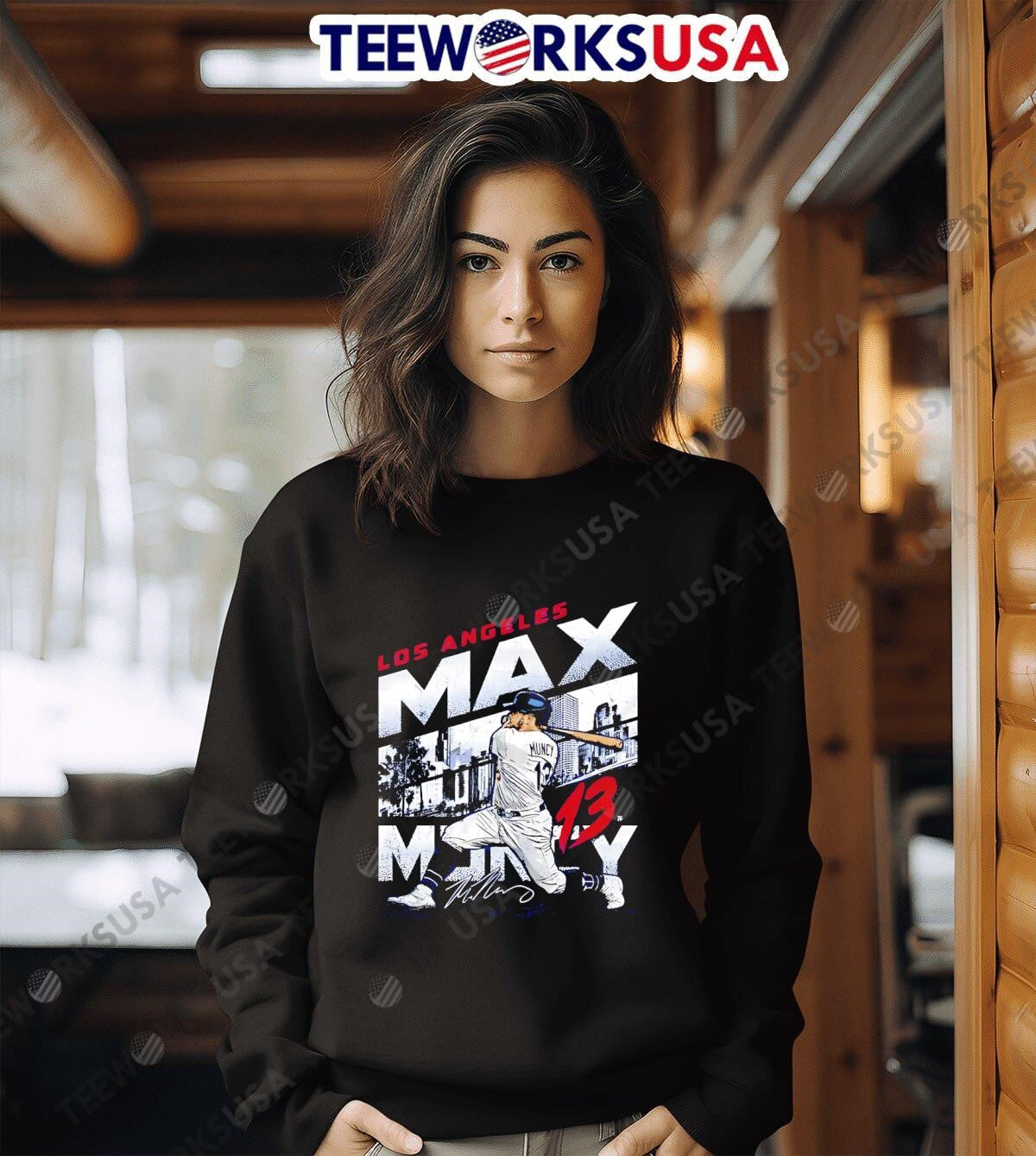 Los Angeles Baseball Max Muncy City Name signature - Adult & Kids T-Shirts, Sweatshirts & Hoodies apparel design preview 6