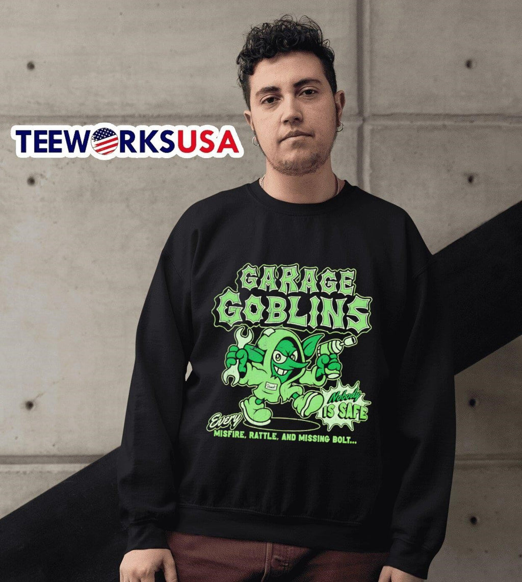 Garage Goblins nobody is safe - Adult & Kids T-Shirts, Sweatshirts & Hoodies apparel design preview 6