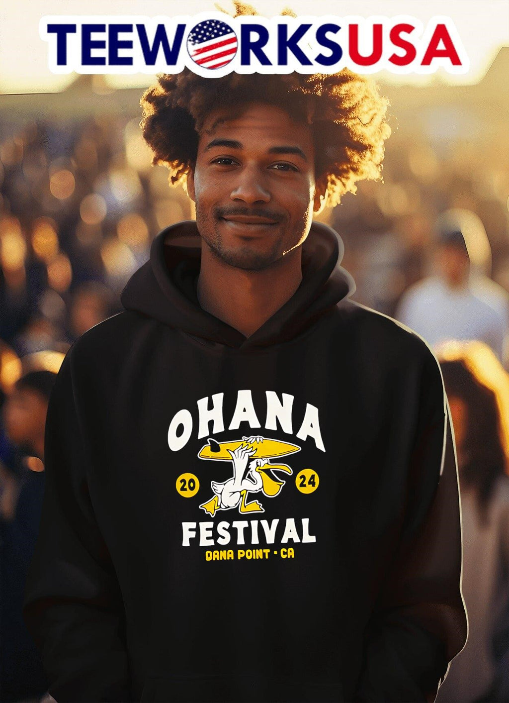 Ohana Festival Pelican surfer - Adult & Kids T-Shirts, Sweatshirts & Hoodies apparel design preview 2