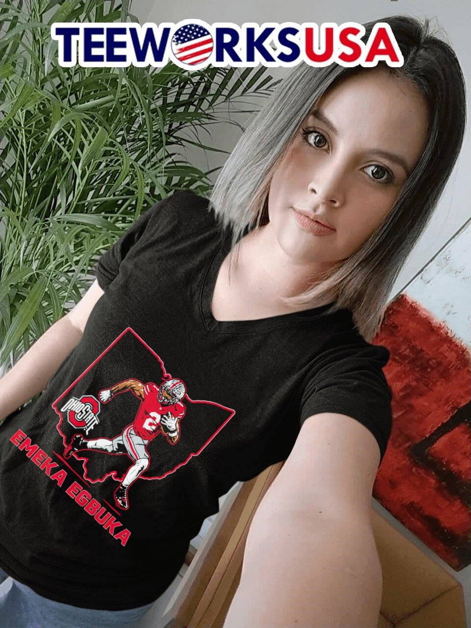 Ohio State Buckeyes Emeka Egbuka Star - Adult & Kids T-Shirts, Sweatshirts & Hoodies apparel design preview 4