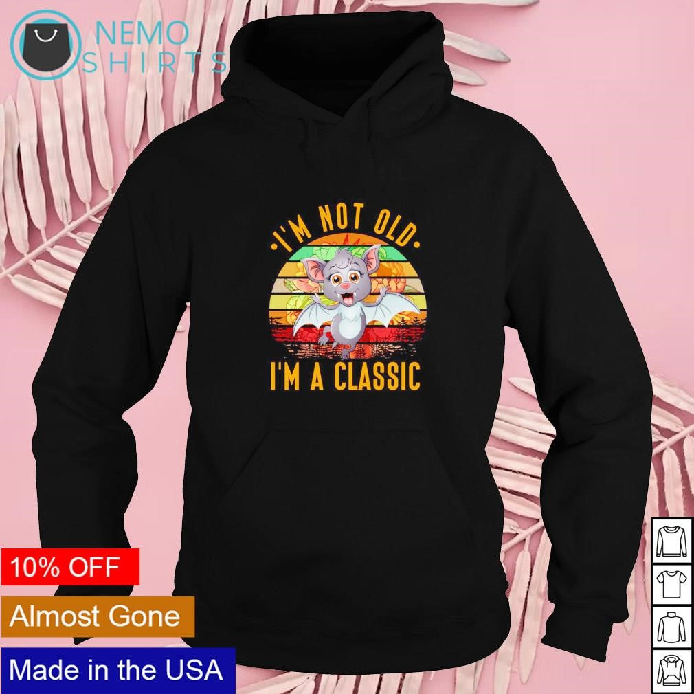 I'm not old a classic bat vintage - Adult & Kids T-Shirts, Sweatshirts & Hoodies apparel design preview 2