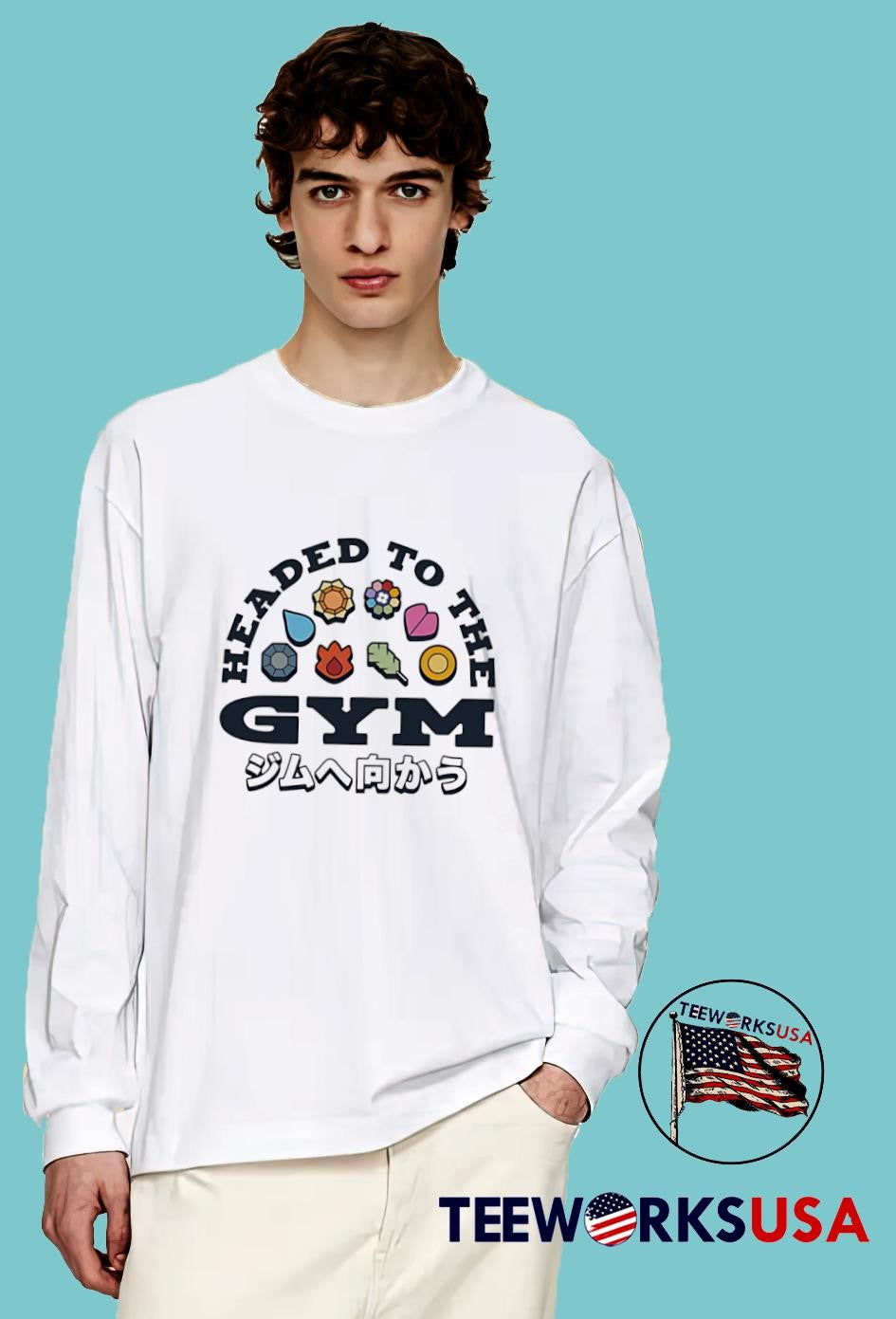 Headed to the Gym JP - Adult & Kids T-Shirts, Sweatshirts & Hoodies apparel design preview 4