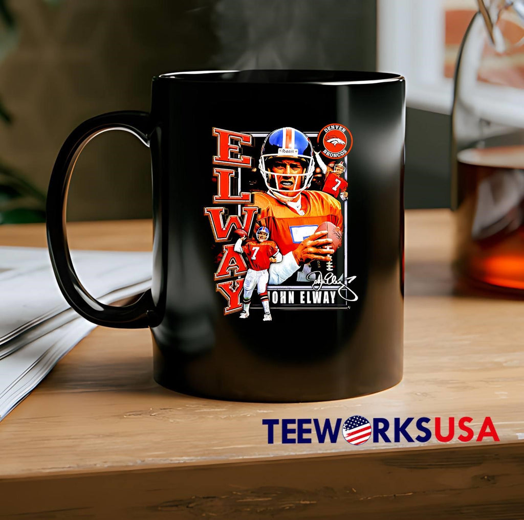 John Elway Denver Broncos graphic retro - Adult & Kids T-Shirts, Sweatshirts & Hoodies apparel design preview 2
