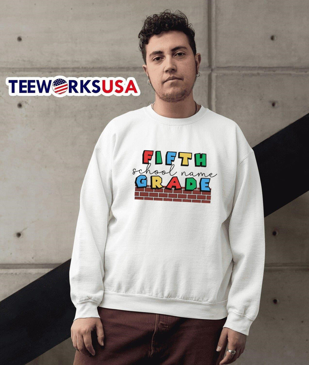 USA Olympic Fifth school name Grade - Adult & Kids T-Shirts, Sweatshirts & Hoodies apparel design preview 3