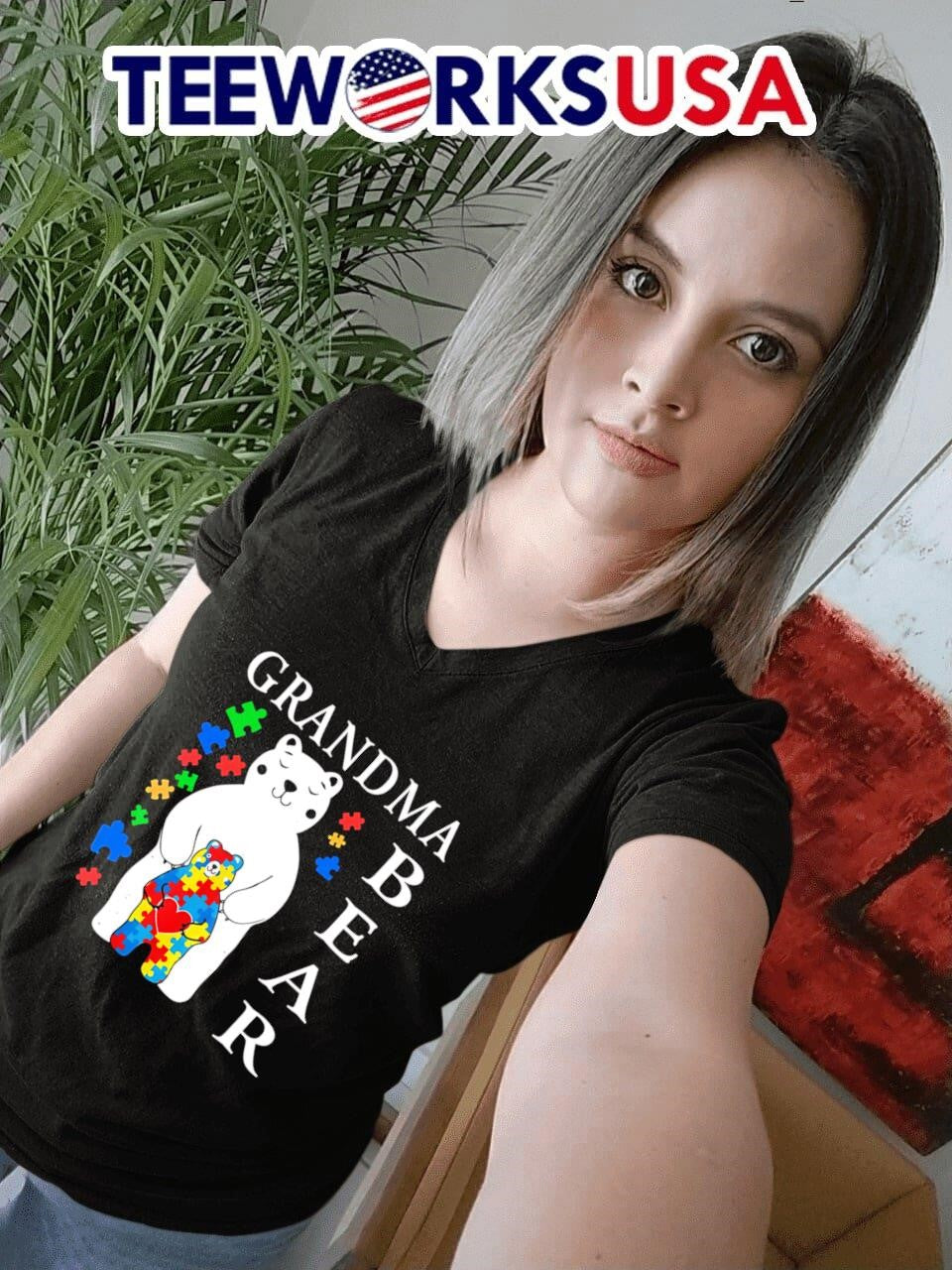 Grandma bear Autism Awareness - Adult & Kids T-Shirts, Sweatshirts & Hoodies apparel design preview 7
