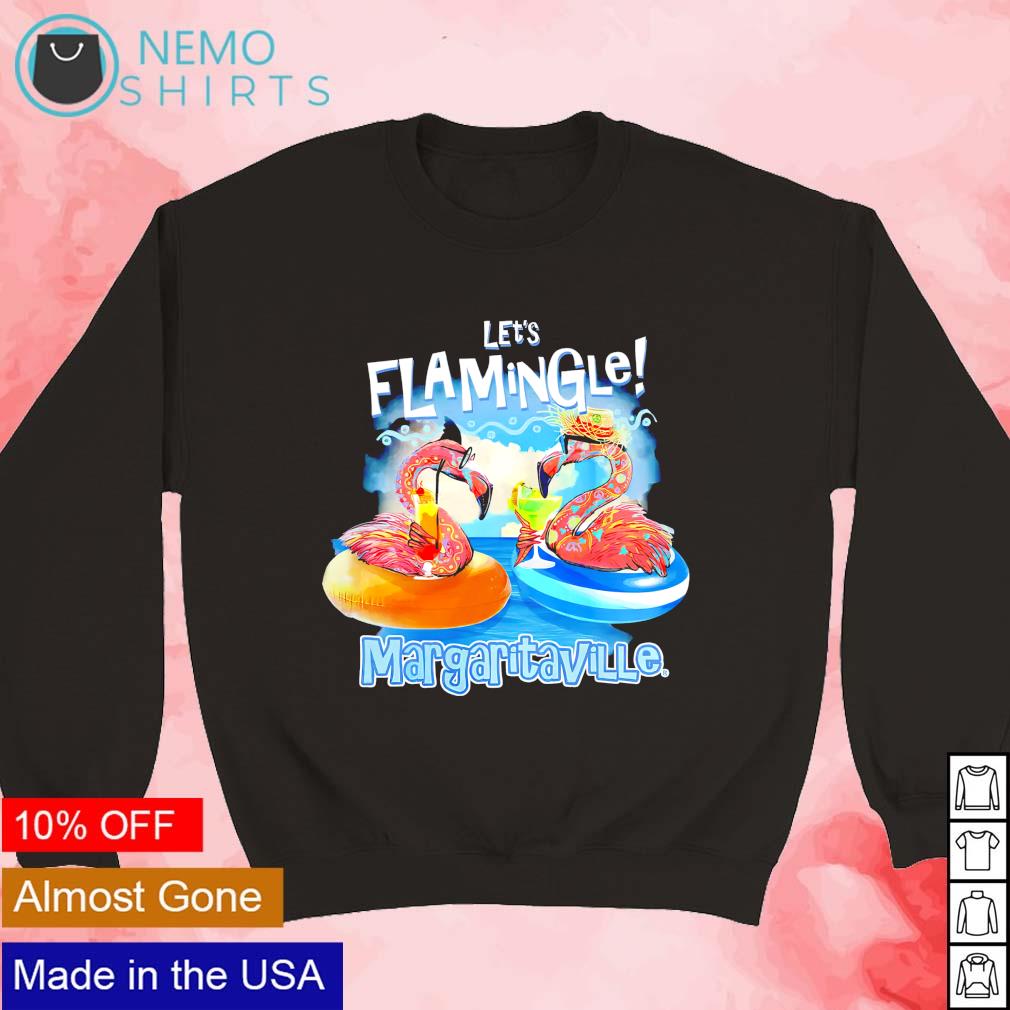Let's flamingle margaritaville - Adult & Kids T-Shirts, Sweatshirts & Hoodies apparel design preview 3