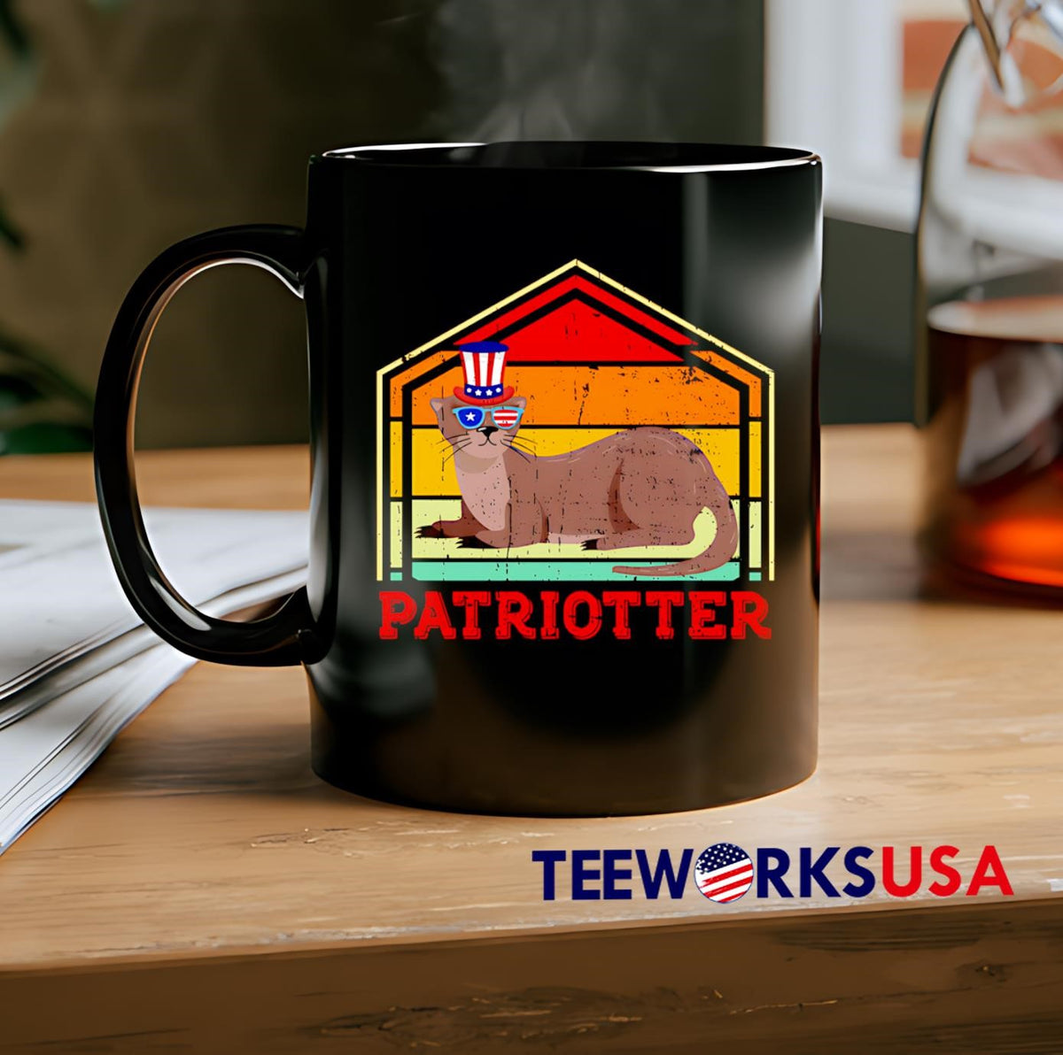 Cat patroitter vintage - Adult & Kids T-Shirts, Sweatshirts & Hoodies apparel design preview 2