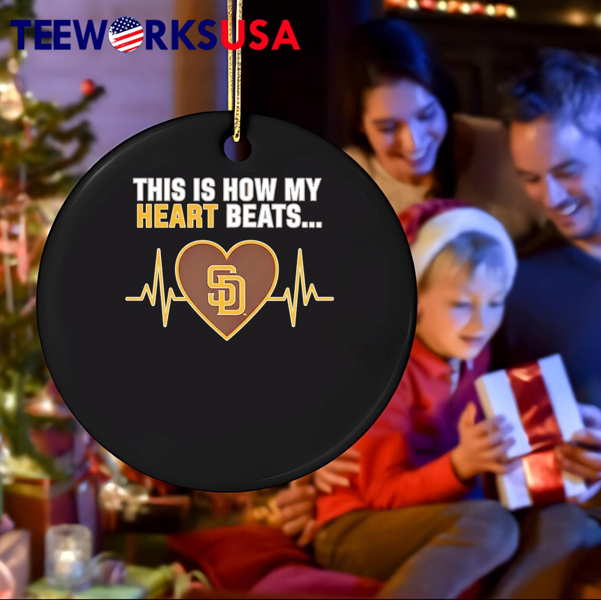 This is How My Heart Beats San Diego Padres - Adult & Kids T-Shirts, Sweatshirts & Hoodies apparel design preview 4