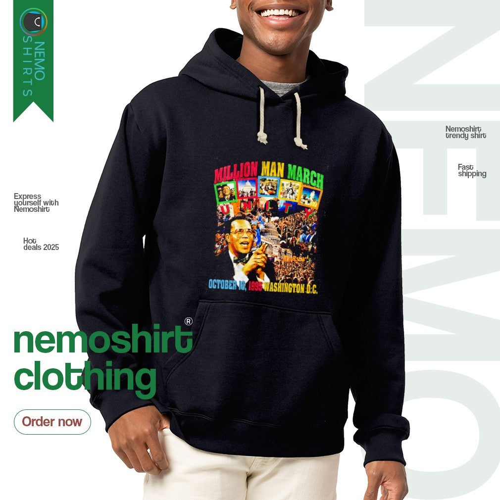 Million man march October 16 1885 Washington DC - Adult & Kids T-Shirts, Sweatshirts & Hoodies apparel design preview 2