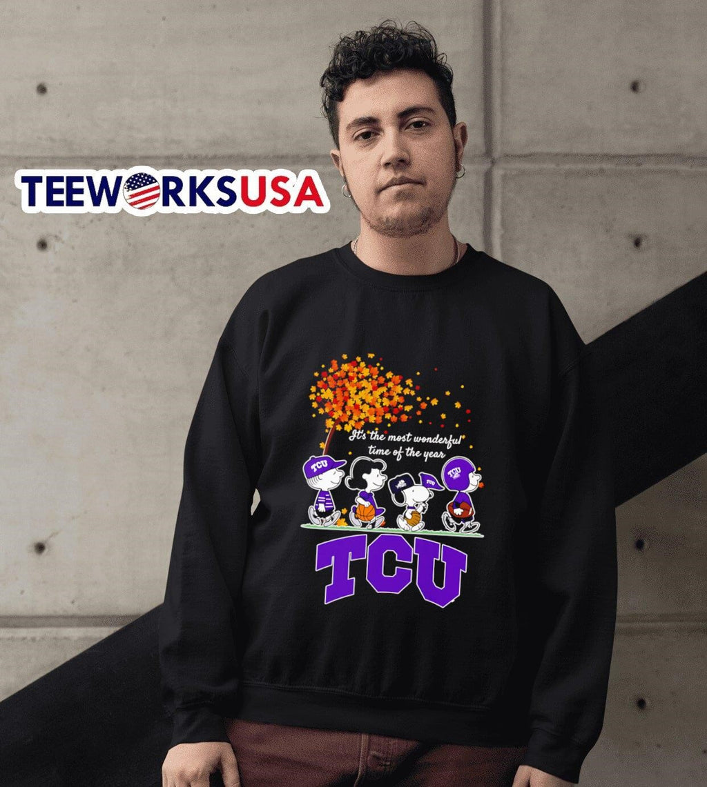 Peanuts it's the most wonderful time of year TCU - Adult & Kids T-Shirts, Sweatshirts & Hoodies apparel design preview 6