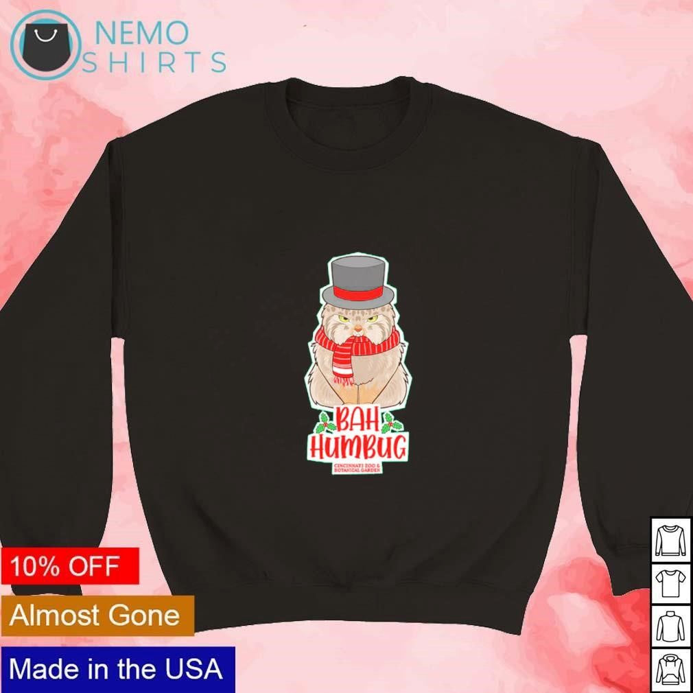 Bah Humbug cat Christmas - Adult & Kids T-Shirts, Sweatshirts & Hoodies apparel design preview 3