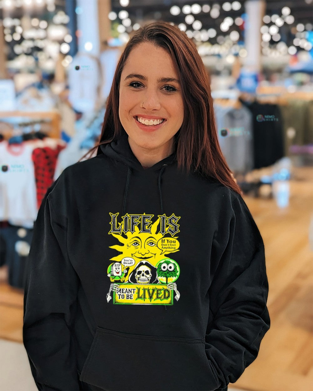 Life is meant to be lived if you don't feel anything - Adult & Kids T-Shirts, Sweatshirts & Hoodies apparel design preview 5