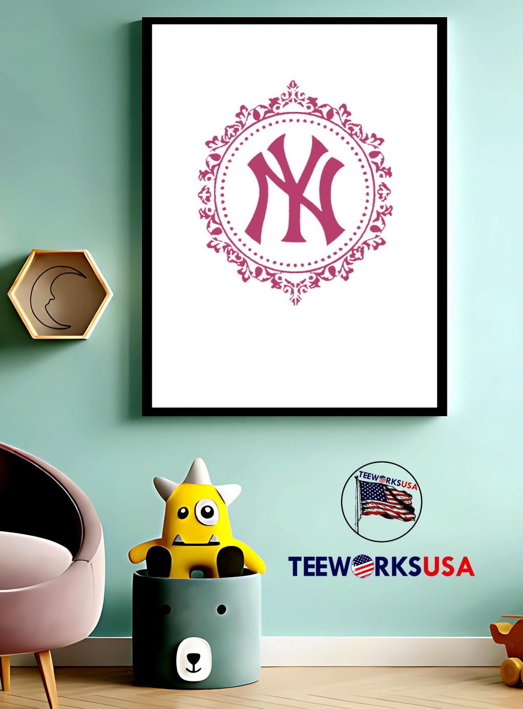 Yankees Princess Day - Adult & Kids T-Shirts, Sweatshirts & Hoodies apparel design preview 3