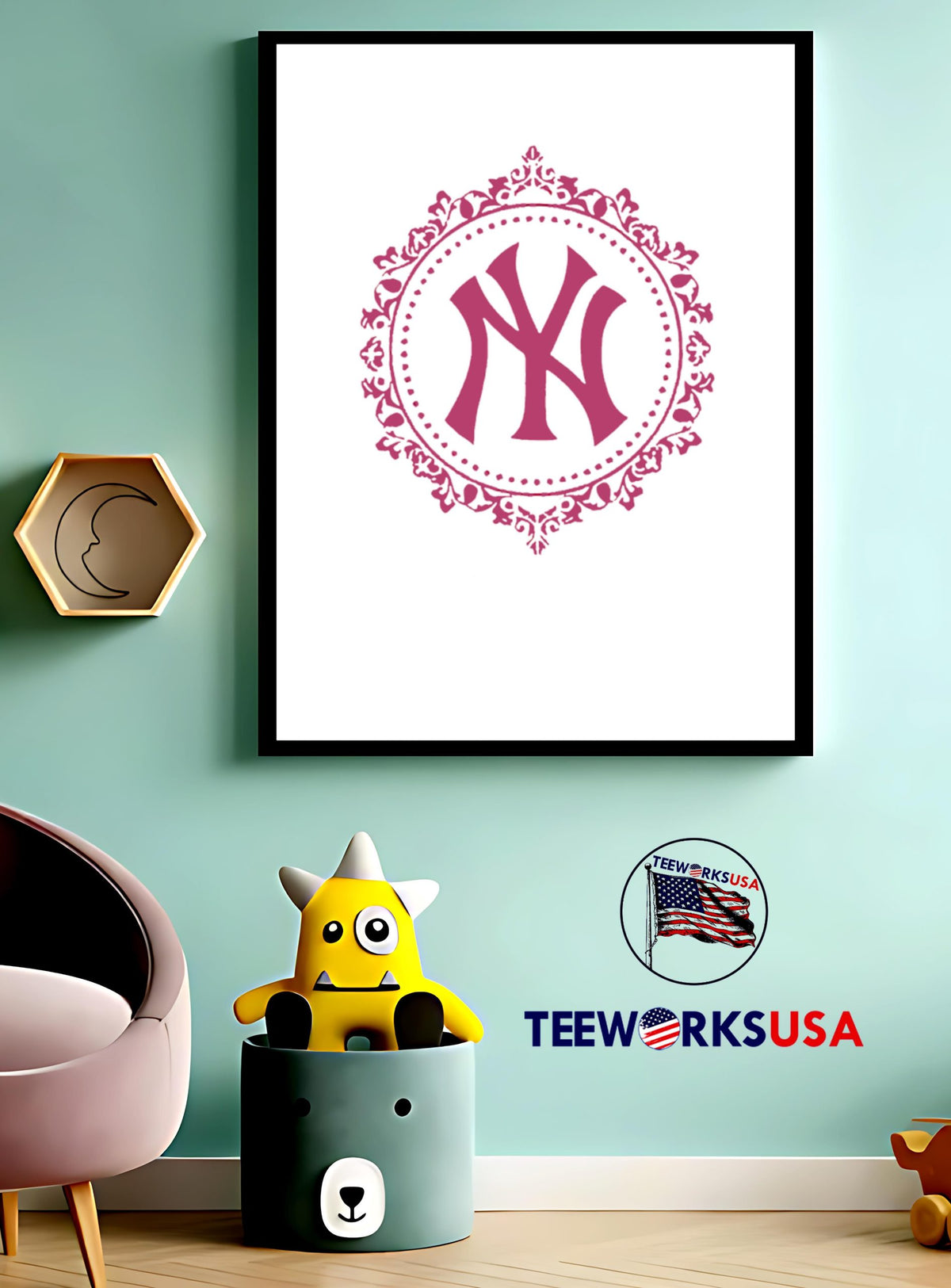 Yankees Princess Day - Adult & Kids T-Shirts, Sweatshirts & Hoodies apparel design preview 3