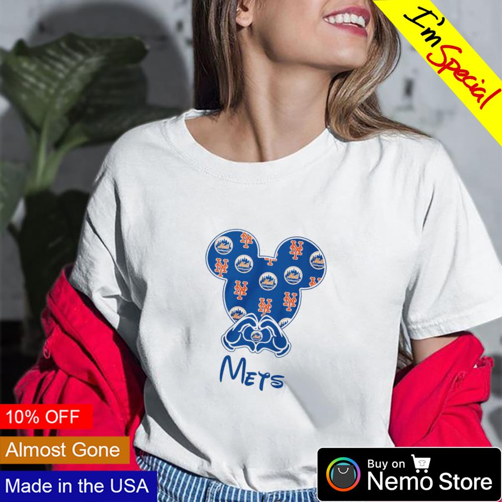 Mickey mouse love New York Mets - Adult & Kids T-Shirts, Sweatshirts & Hoodies apparel design preview 2