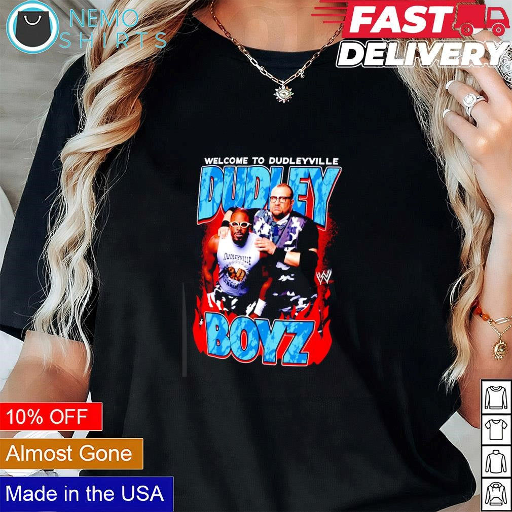 Dudley Boyz welcome to Dudleyville - Adult & Kids T-Shirts, Sweatshirts & Hoodies apparel design preview 1
