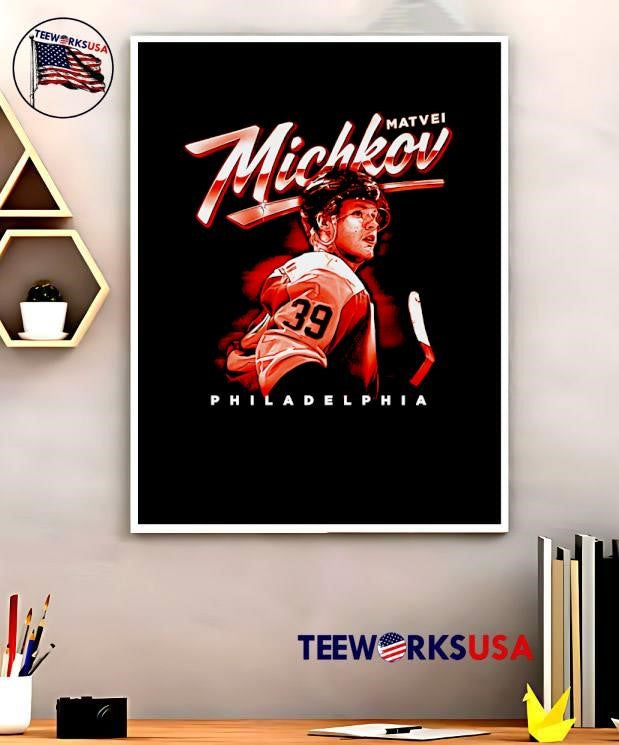 Matvei Michkov Philadelphia Bitmap American ice - Adult & Kids T-Shirts, Sweatshirts & Hoodies apparel design preview 5