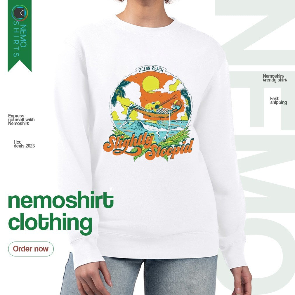 Ocean beach slightly stoopid - Adult & Kids T-Shirts, Sweatshirts & Hoodies apparel design preview 4