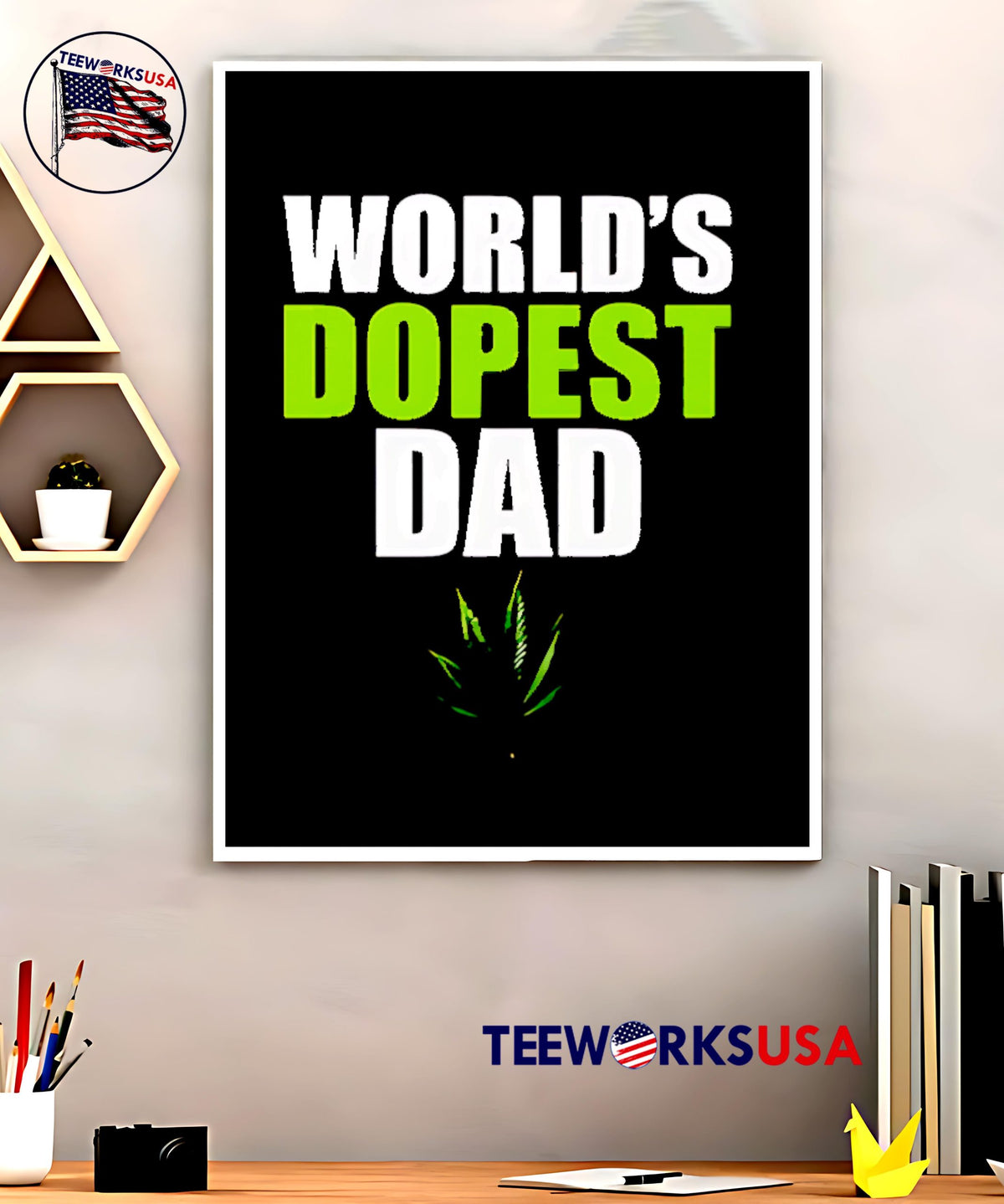 World's dopest dad marijuana - Adult & Kids T-Shirts, Sweatshirts & Hoodies apparel design preview 5