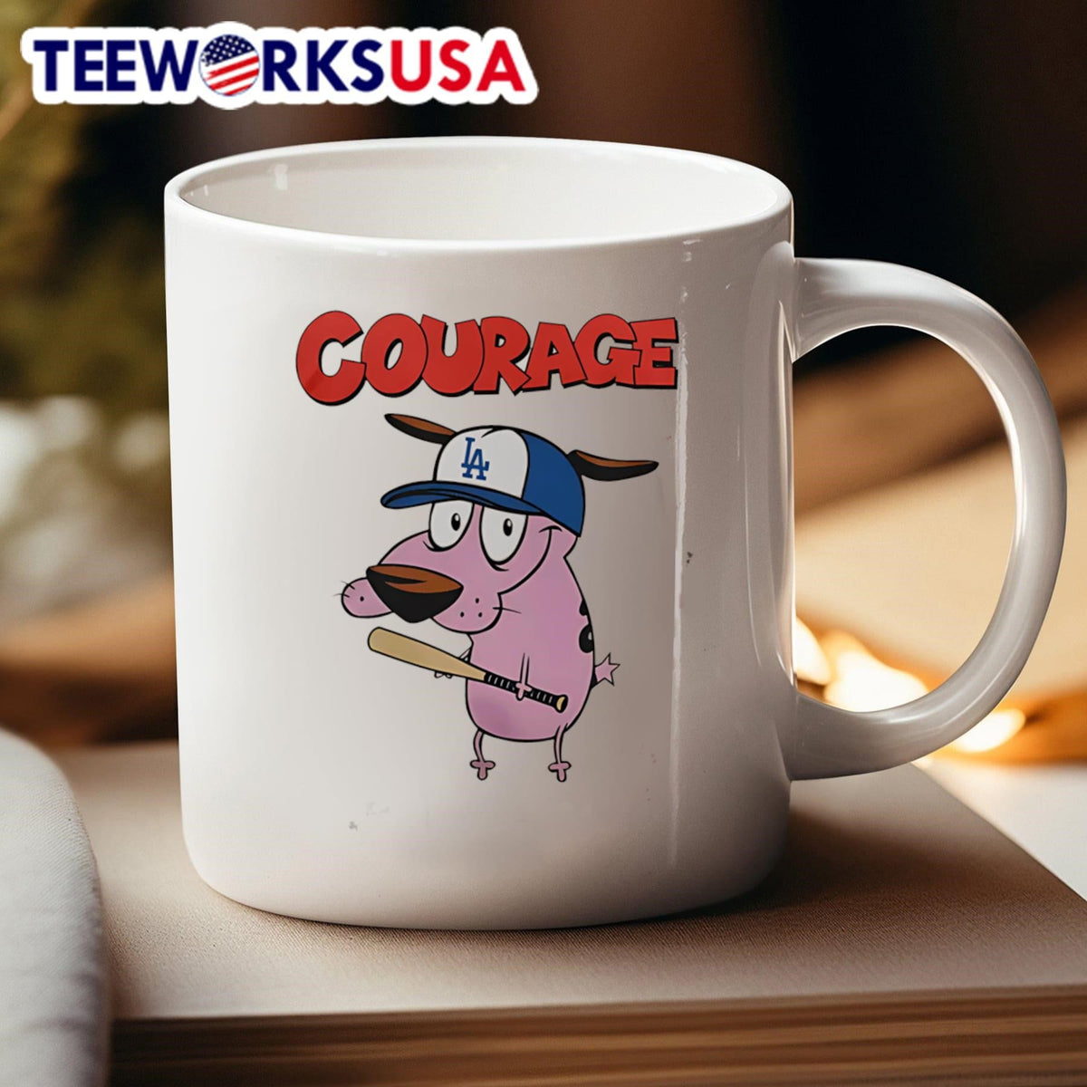 Los Angeles Dodgers x Courage Dog - Adult & Kids T-Shirts, Sweatshirts & Hoodies apparel design preview 4