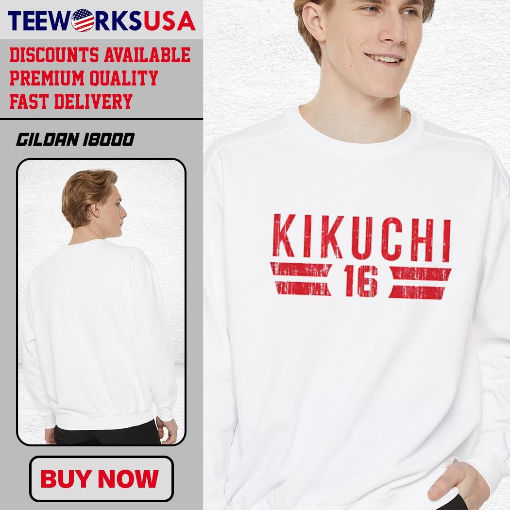 Yusei Kikuchi 16 Los Angeles A Font vintage - Adult & Kids T-Shirts, Sweatshirts & Hoodies apparel design preview 3