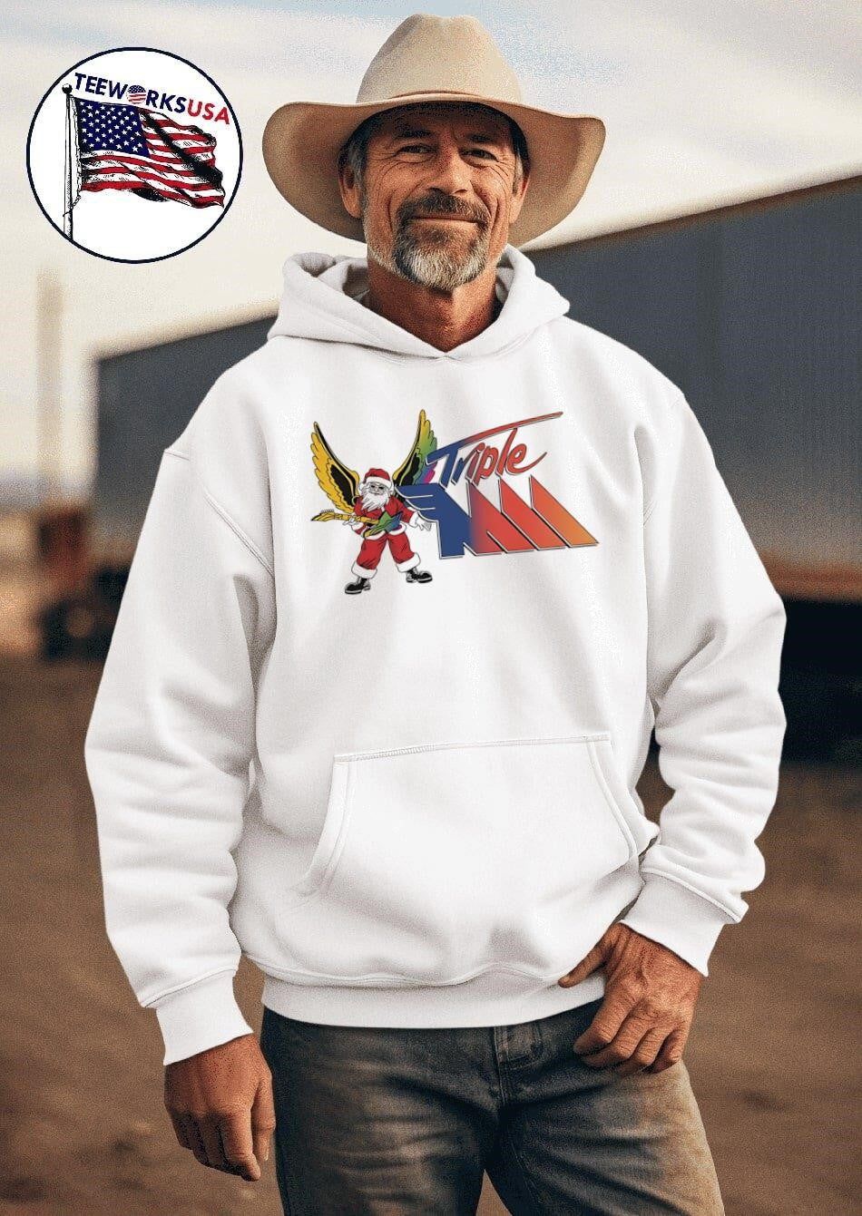 Triple M Rocks Christmas - Adult & Kids T-Shirts, Sweatshirts & Hoodies apparel design preview 2