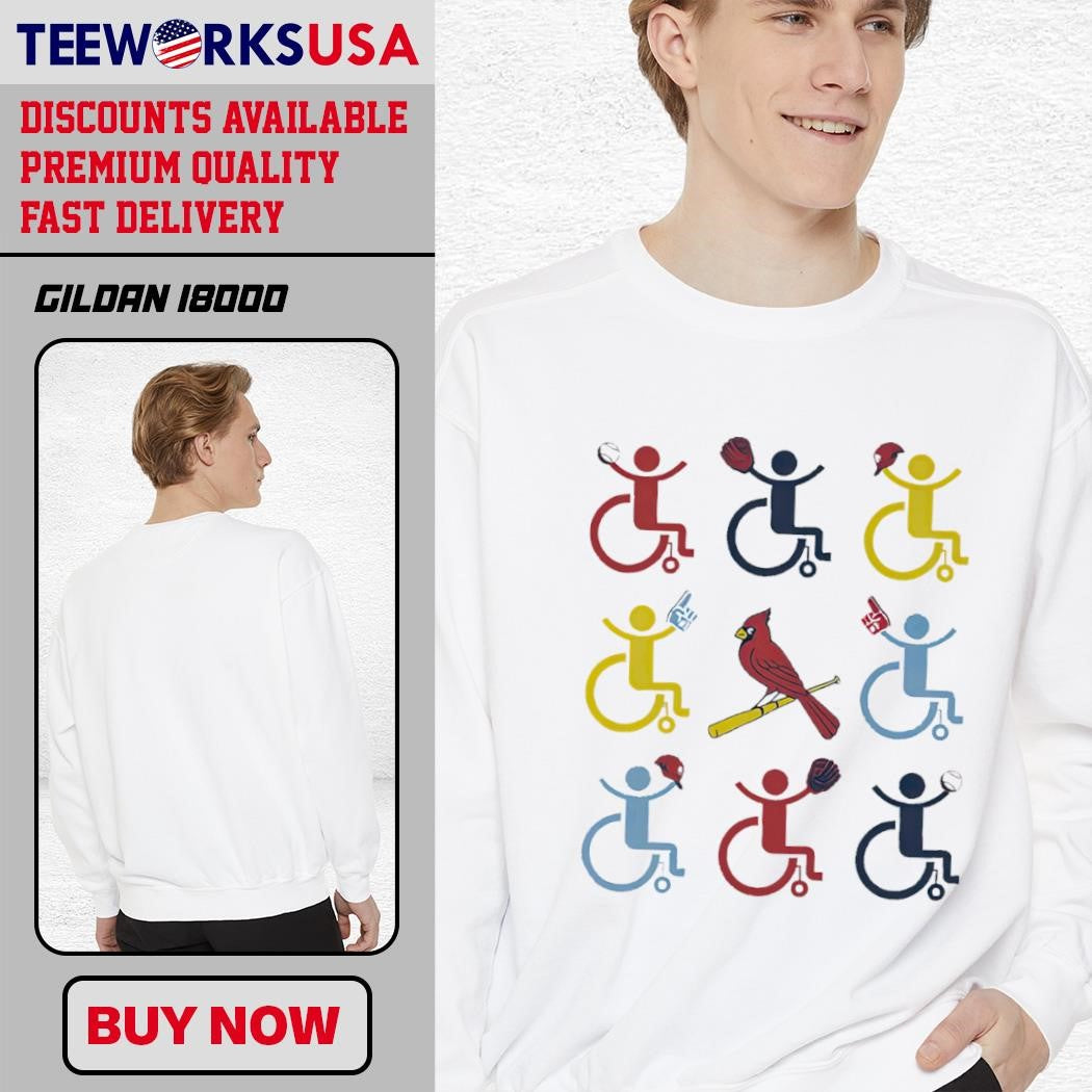 Wheelchair Cardinals Celebrate Disability Night 2024 - Adult & Kids T-Shirts, Sweatshirts & Hoodies apparel design preview 3