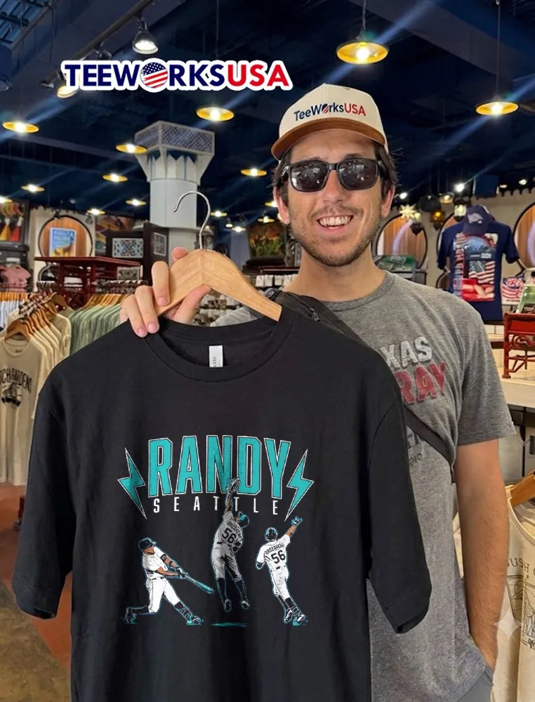 Randy Seattle Arozarena Baseball Player Action Poses - Adult & Kids T-Shirts, Sweatshirts & Hoodies apparel design preview 2