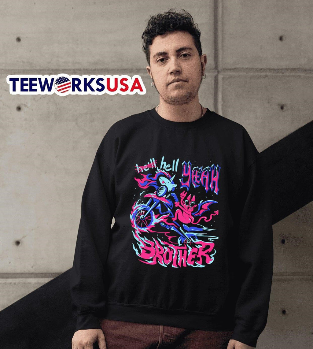 Hell yeah brother - Adult & Kids T-Shirts, Sweatshirts & Hoodies apparel design preview 3