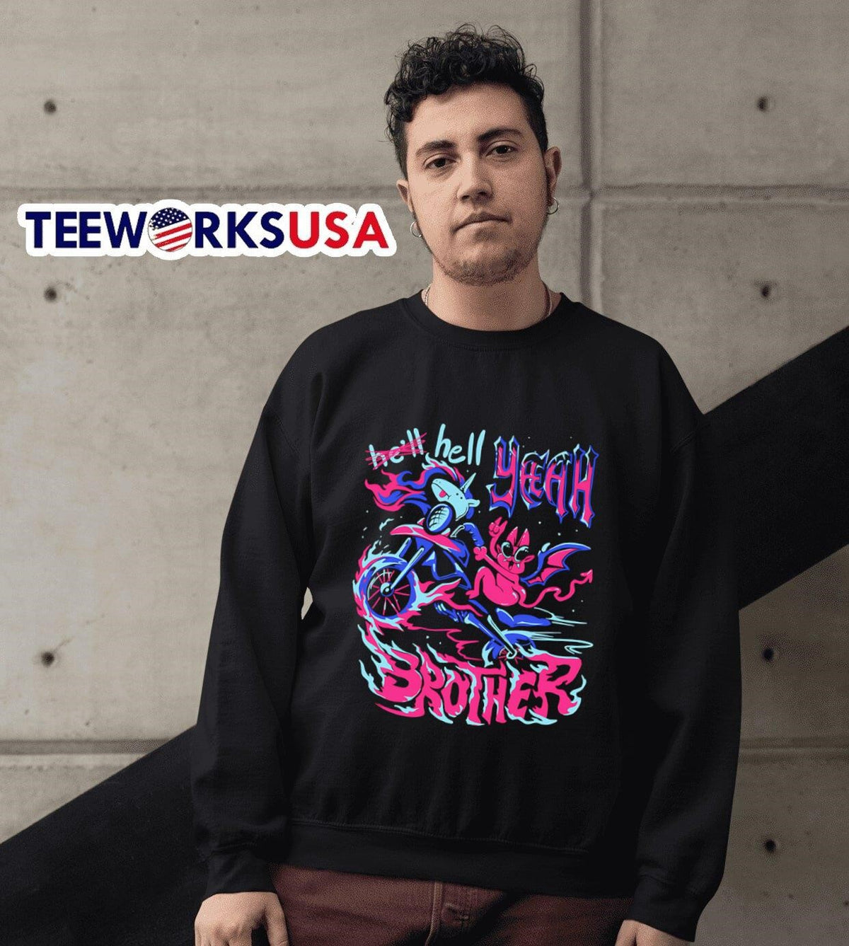Hell yeah brother - Adult & Kids T-Shirts, Sweatshirts & Hoodies apparel design preview 3